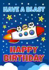 penguin racoon Birthday Card 21944 created by RoleyOleyMoley