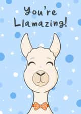 Cute llama card for him created by The Laughing Sloth