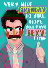Borat Birthday Card created by NICHOLA COWDERY ILLUSTRATIONS