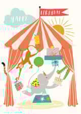 circus circus tent Birthday Card 21502 created by DOTS + STRIPES