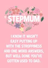 Stepmum  stepmother Mothers Day Card 21628 created by Ellie-May Cocks