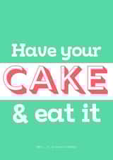 modern cake Birthday Card 11890 created by Whaley Nice Designs