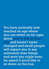 old getting old Birthday Card 21392 created by The Right Lines