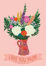 Pretty Mothers Day Card - Bouquet - Flowers - Love You Mum created by Jessica Morgan-Helliwell