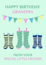 Happy Birthday Grandma Wellies Card created by Simply Nix
