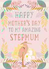 heron grey heron Mothers Day Card 21733 created by Sarah Wainwright Design