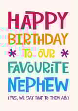 Funny Nephew Birthday Card created by Poppy Lane