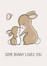 Bunny Rabbit Easter Card 17301 created by Creaternet