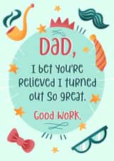 DAD DADDY Father's Day Card 19584 created by Chubby Sparrow