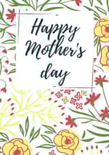 typography flowers Mothers Day Card 21972 created by Vinarose Studio