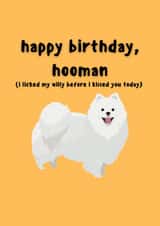 hooman licked Birthday Card 31174 created by EalainXDesigns