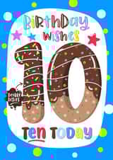 Sweet doughnut Boy’s Age 10 Birthday sprinkles created by Little Cat Creates