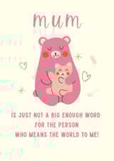 mum animals Mothers Day Card 21973 created by Shorty Designs