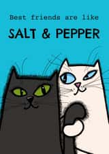 Sat and Pepper cats best friend card created by Sunny and Pea