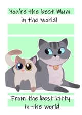 Cat Cute Mothers Day Card 48092 created by Abigail Taras