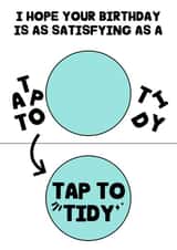 Tap to tidy Stacey Solomon Birthday Card 15869 created by Helen Bicknell