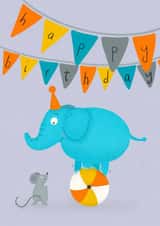 elephant mouse Birthday Card 21924 created by @oubergine