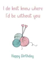 knitting cute Birthday Card 21864 created by SP Designs
