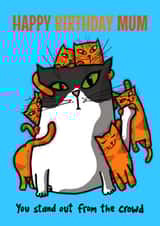 Happy Birthday Mum cat card created by Sunny and Pea