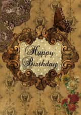 Arty Birthday Card - Gothic - Butterfly created by Stacey Belisle