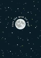 Over the moon for you congratulations card created by Bert & Co