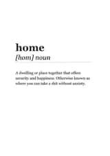 Word Definition - New Home Card - Where You Can Take A Shit Without Anxiety created by thelittleone