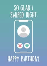 Dating App Birthday Card created by Thirty Mussels