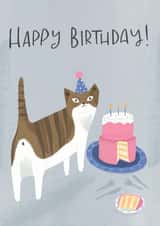 Happy Birthday funny cat card created by Jules on Paper