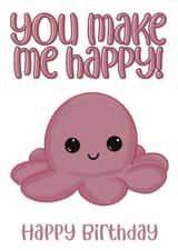 Octopus plush Cute plush Birthday Card 21991 created by Robyn Hoddell