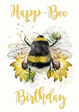 Happ-bee Birthday Card created by HelenFaerieArt