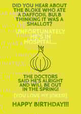 joke onion Birthday Card 12443 created by Knees-up!