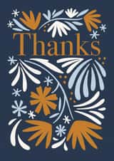 Thanks with pretty flowers created by Natalia Gonzalez