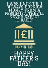pessimist dad Father's Day Card 35371 created by Knees-up!