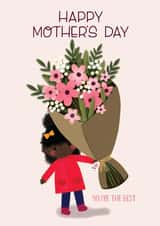 Cute black happy Mothers day card created by Paper Valley Design Studio