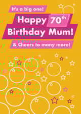 Happy 70th Birthday Mum created by Card and Cake