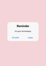 Anniversary Reminder Card created by Molly Cards UK