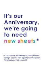 Cheeky Cotton 2nd Wedding Anniversary Card created by Kerry Stewart