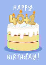 40+1 Birthday Cake Card created by The Cake Thief