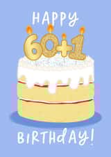 60+1 Birthday Cake Card created by The Cake Thief