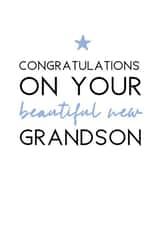 grandson beautiful New Baby Card 5894 created by Word Up Creative