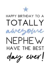 Nephew  totally Birthday Card 5895 created by Word Up Creative