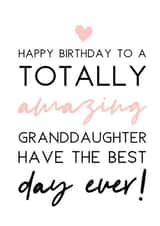 Granddaughter Birthday card created by Word Up Creative