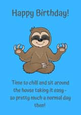 Happy Birthday sloth card created by Hackney and Jones Publishing