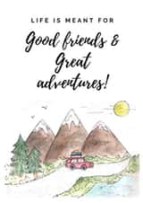 Good friends & Great adventures card created by doodlepuds