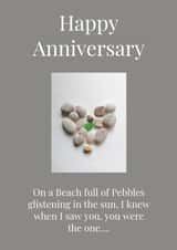 Happy Anniversary - beach full of Pebbles created by Hazel Jenner