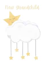 New Grandchild card with star and cloud created by Little Red Apple