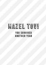 mazel tov jewish Birthday Card 16302 created by Oy Vey Studio