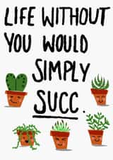 cute succulent greetings card created by Al_lustrations