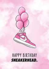 Pink Jordan 1 Sneakerhead Birthday Card created by Lauren Fernandes Designs