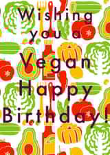 Wishing you a Vegan Happy Birthday created by MAW